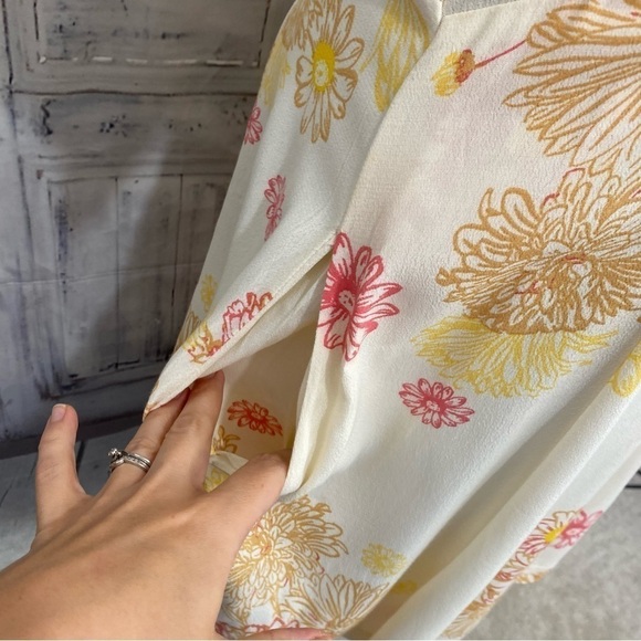 Free People Size Small Hawaii Mini Dress Swing Skirt V Neck Short Sleeve Pockets - Picture 8 of 14